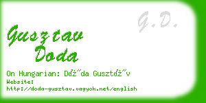 gusztav doda business card